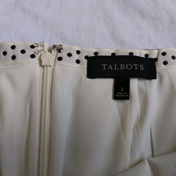 Talbots Pencil Skirt Black and White Checkered Plaid Women's Size 2 - Picture 4 of 9
